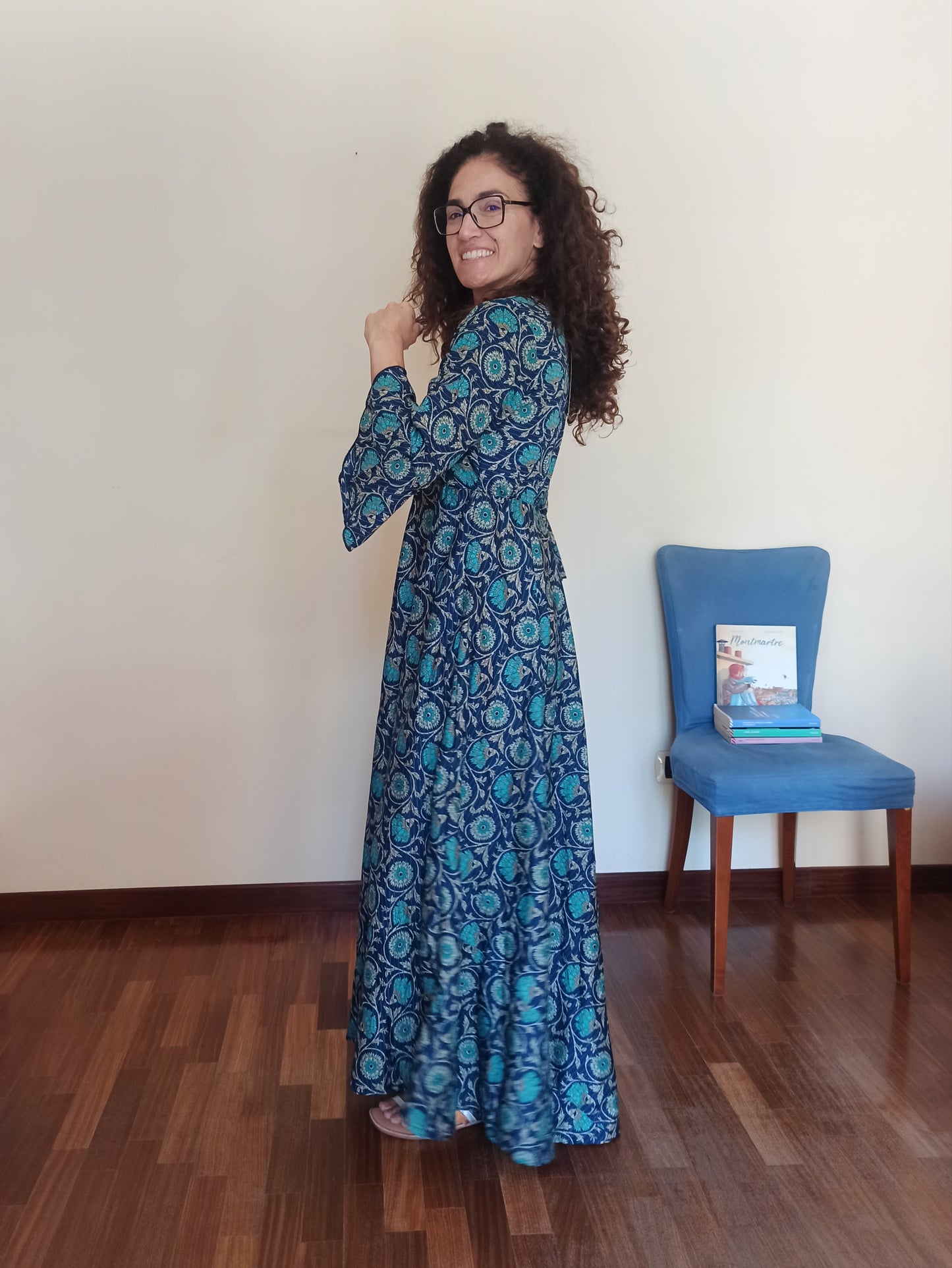 Long dress with 3/4 sleeves Size S/M A123