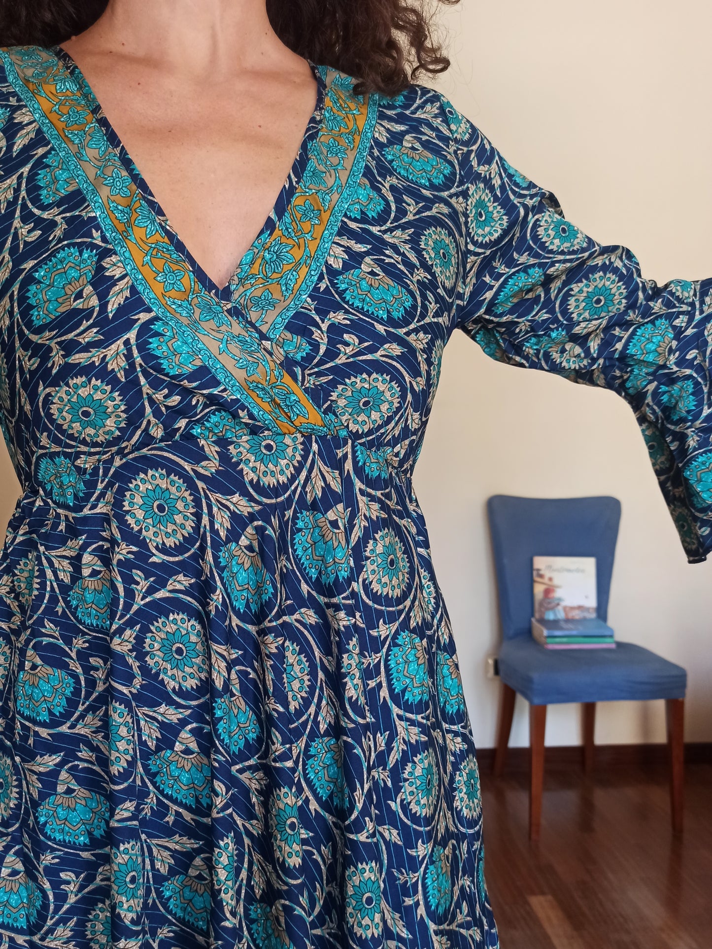 Long dress with 3/4 sleeves Size S/M A123