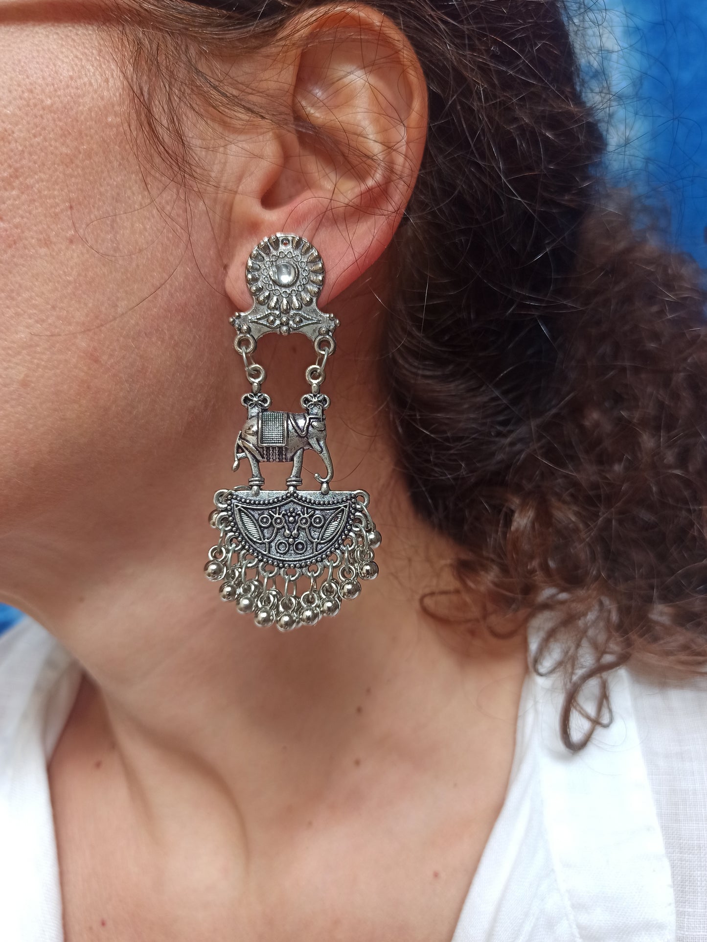 Indian elephant earrings