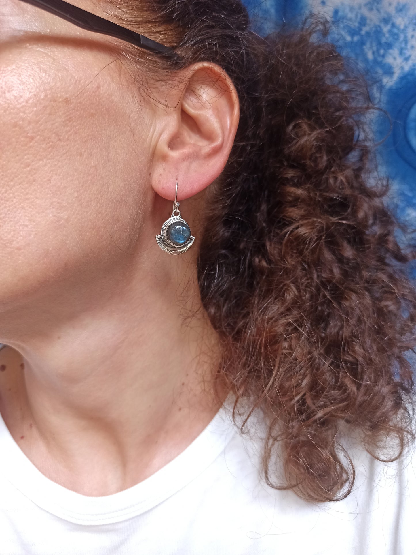 925 Silber Labradorit Ohrringe R20