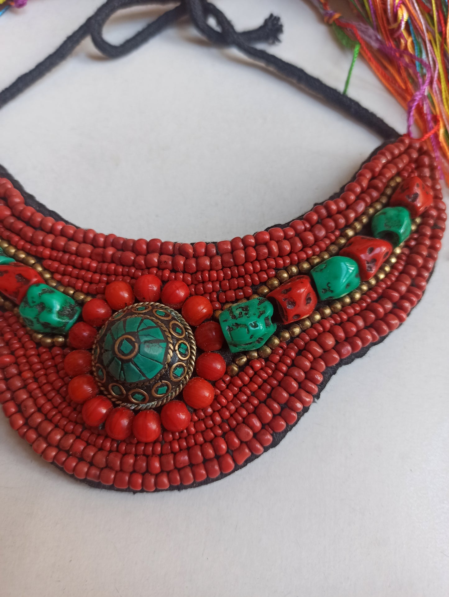 Nepalese bib necklace