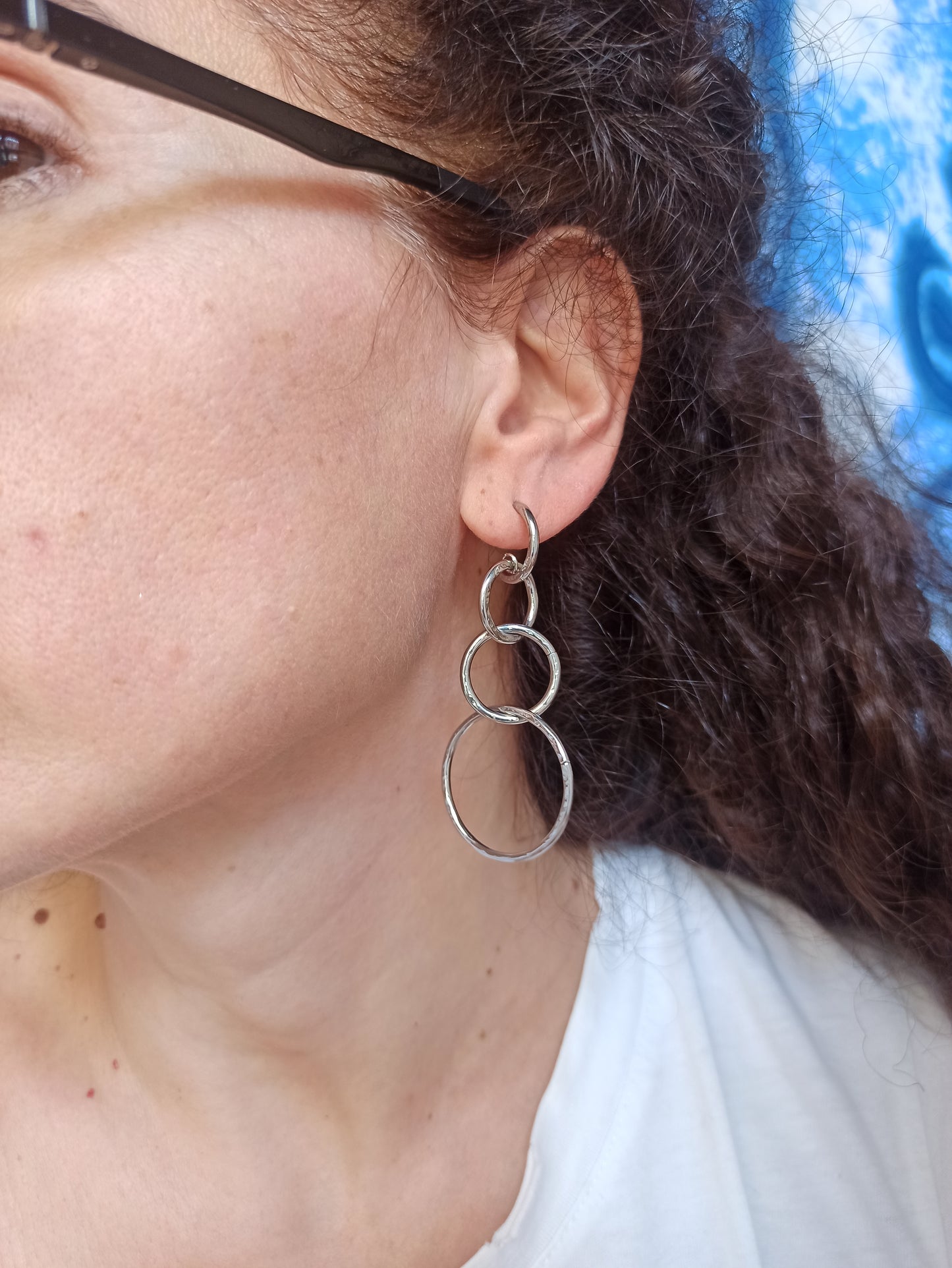 Steel earrings