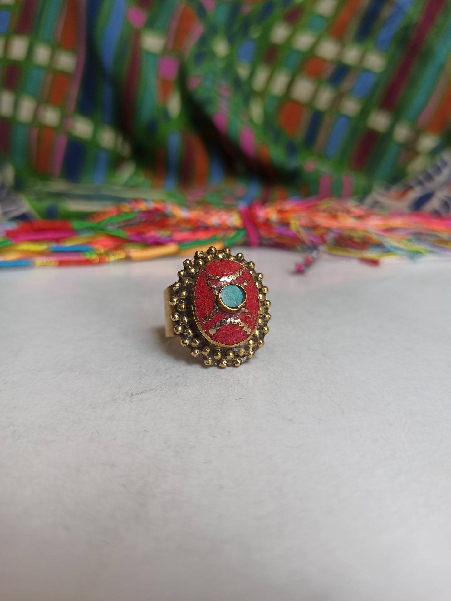 Nepalese mosaic ring