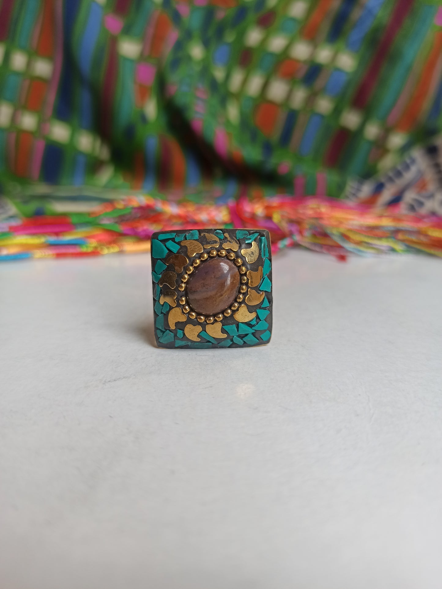 Nepalese mosaic ring