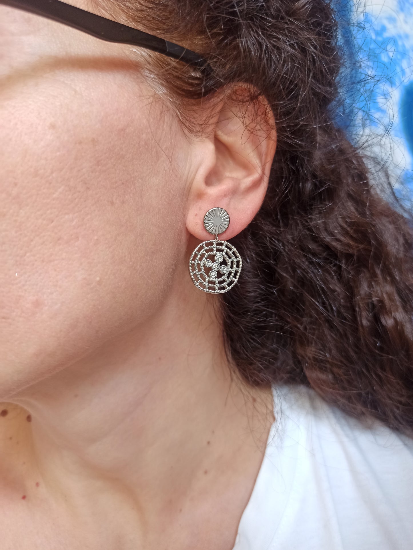 Steel earrings