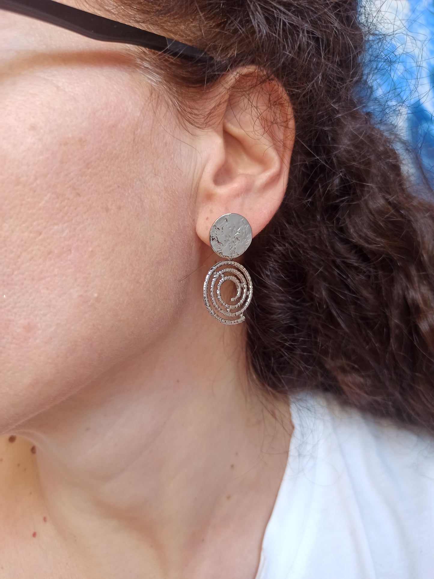 Steel earrings