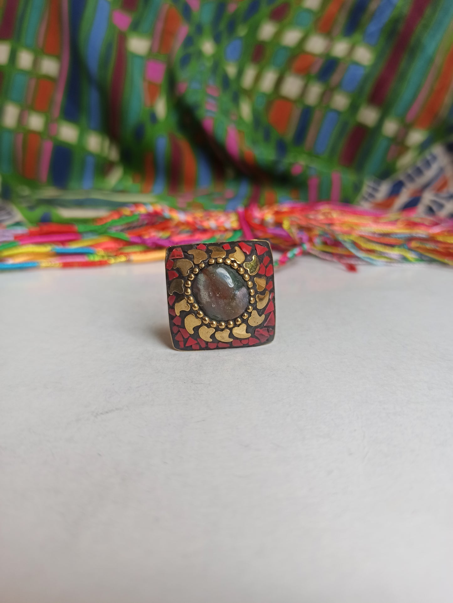 Nepalese mosaic ring