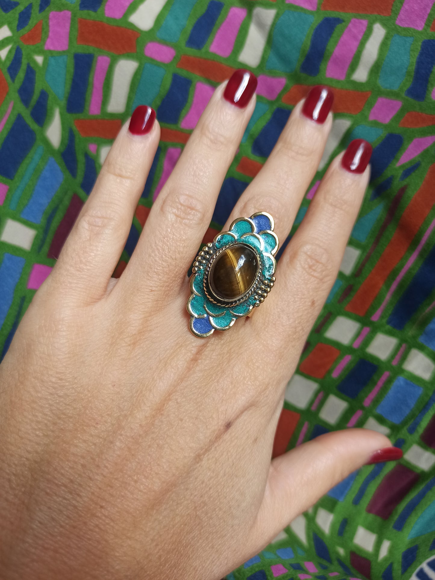 Nepalese mosaic ring