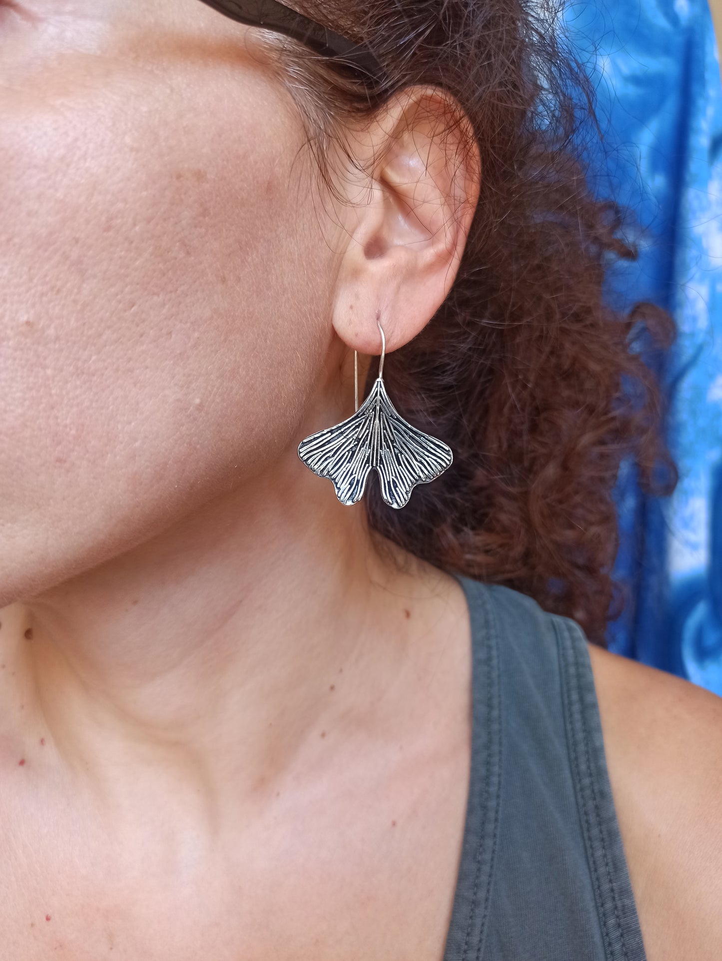 Ginkgo boho earrings