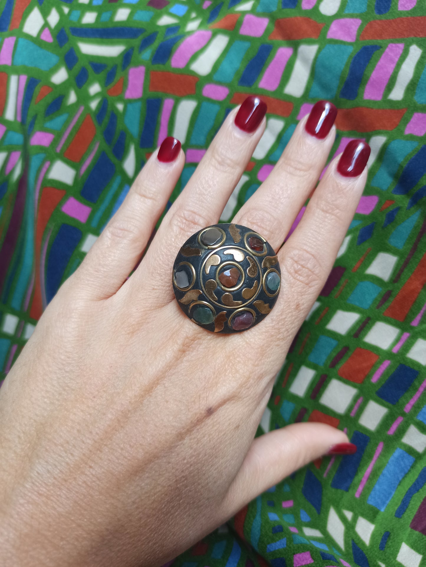 Nepalese mosaic ring