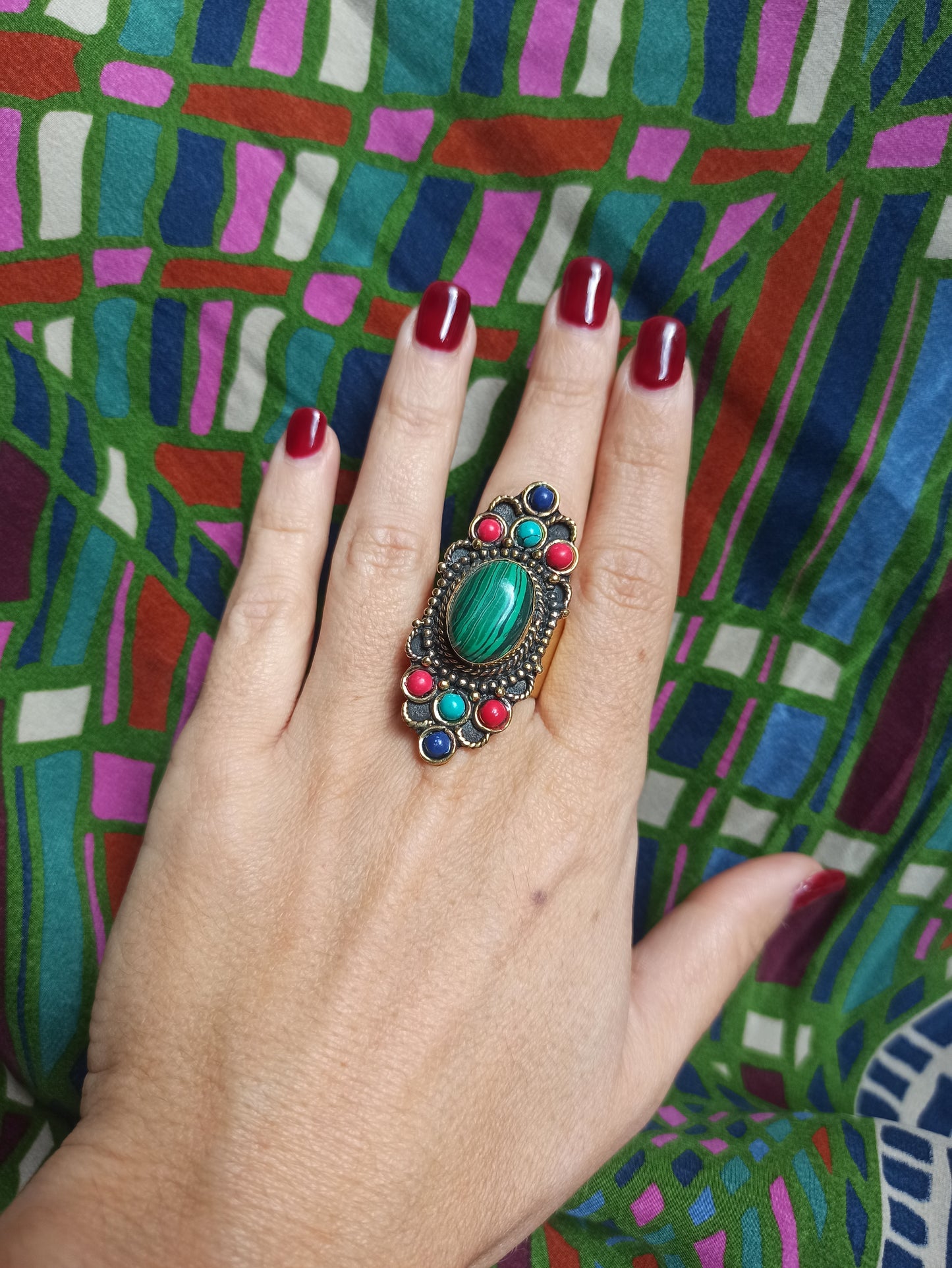 Nepalese mosaic ring