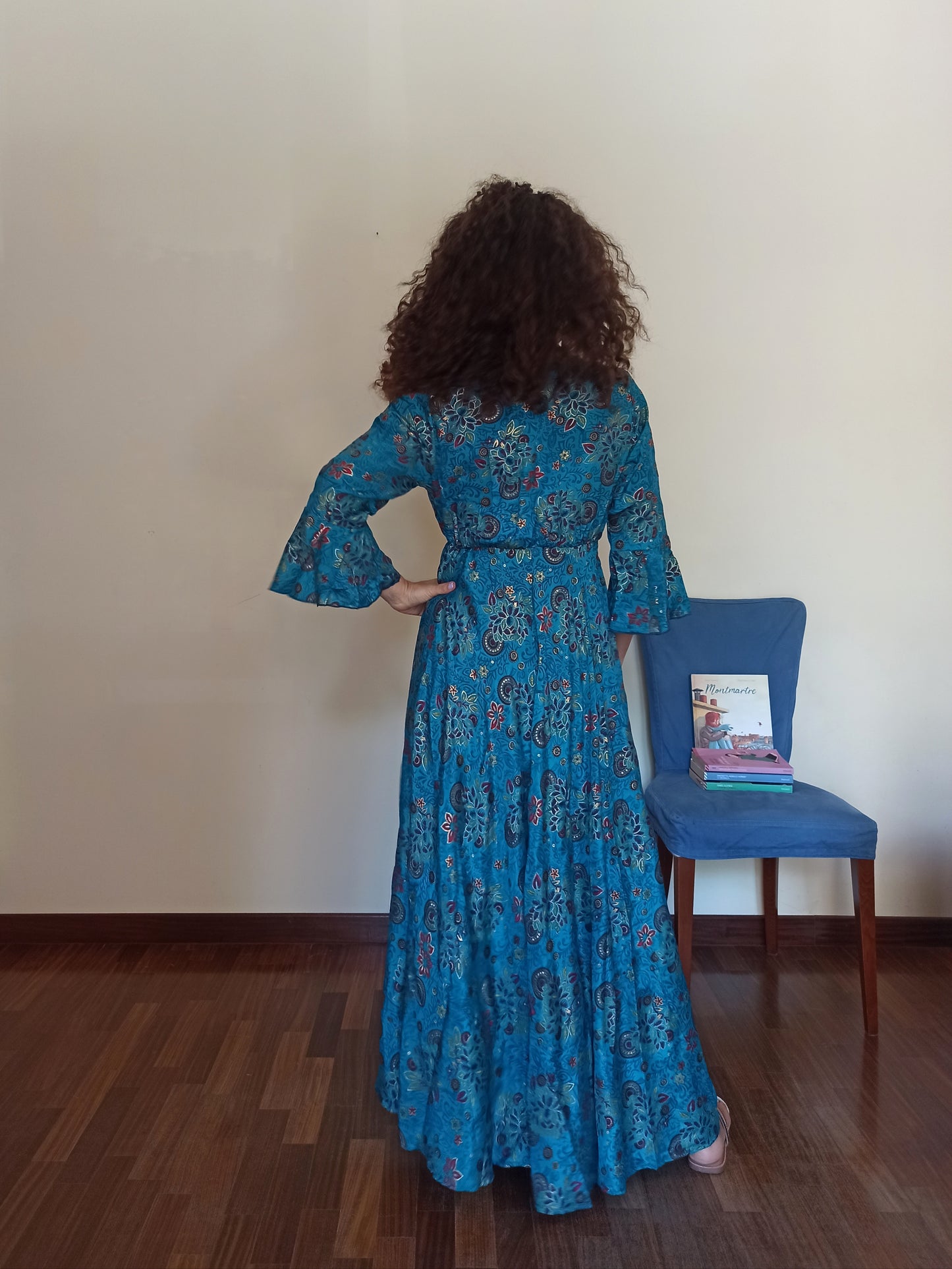 Long dress with 3/4 sleeves Size S/M A169