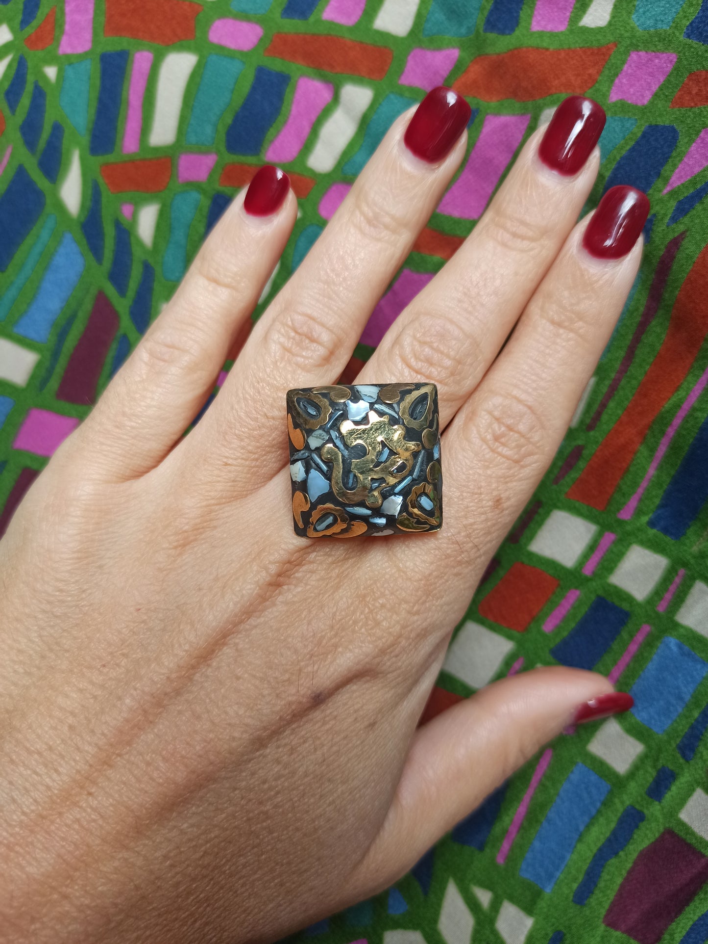 Nepalese mosaic ring