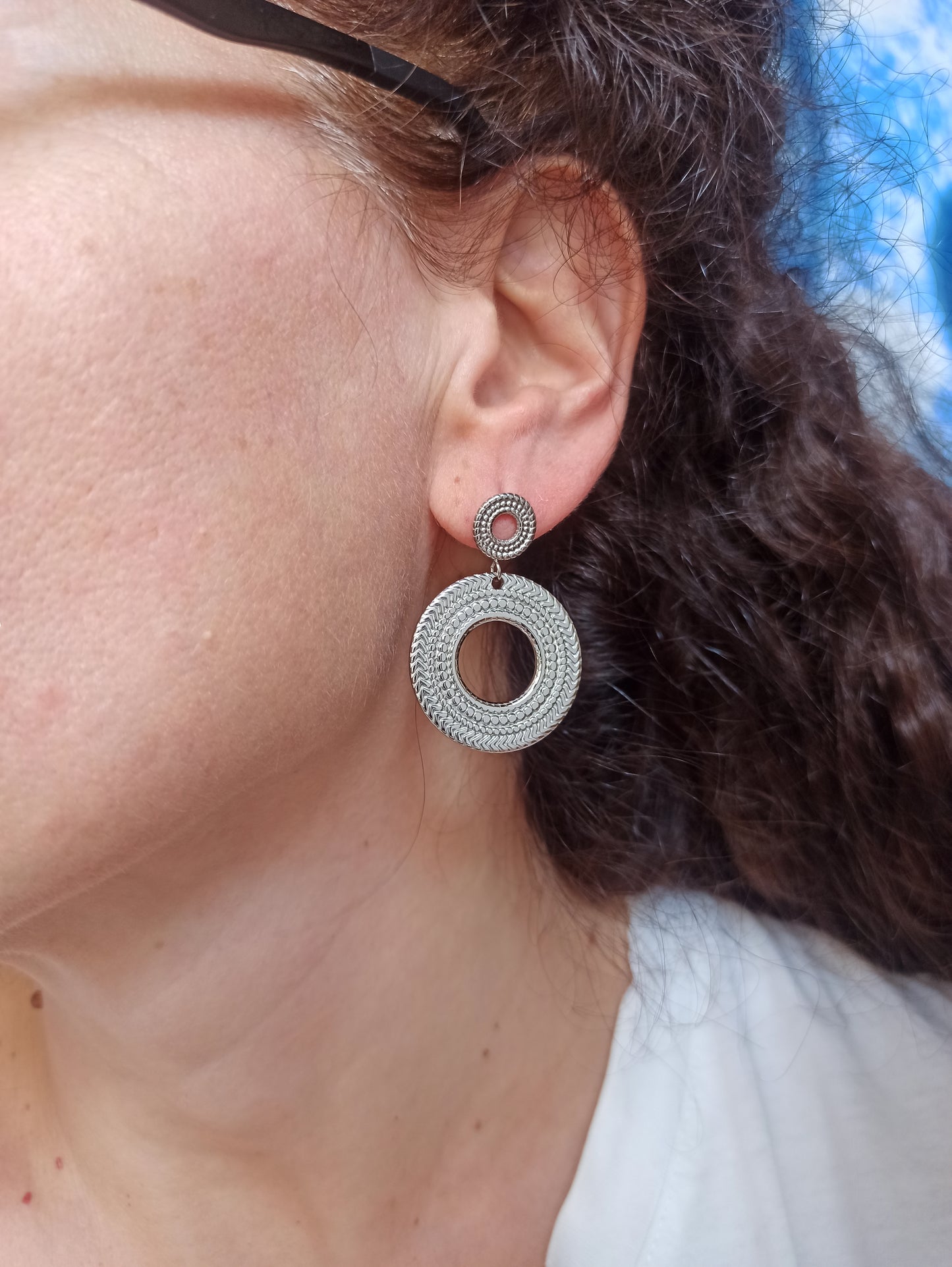 Steel earrings