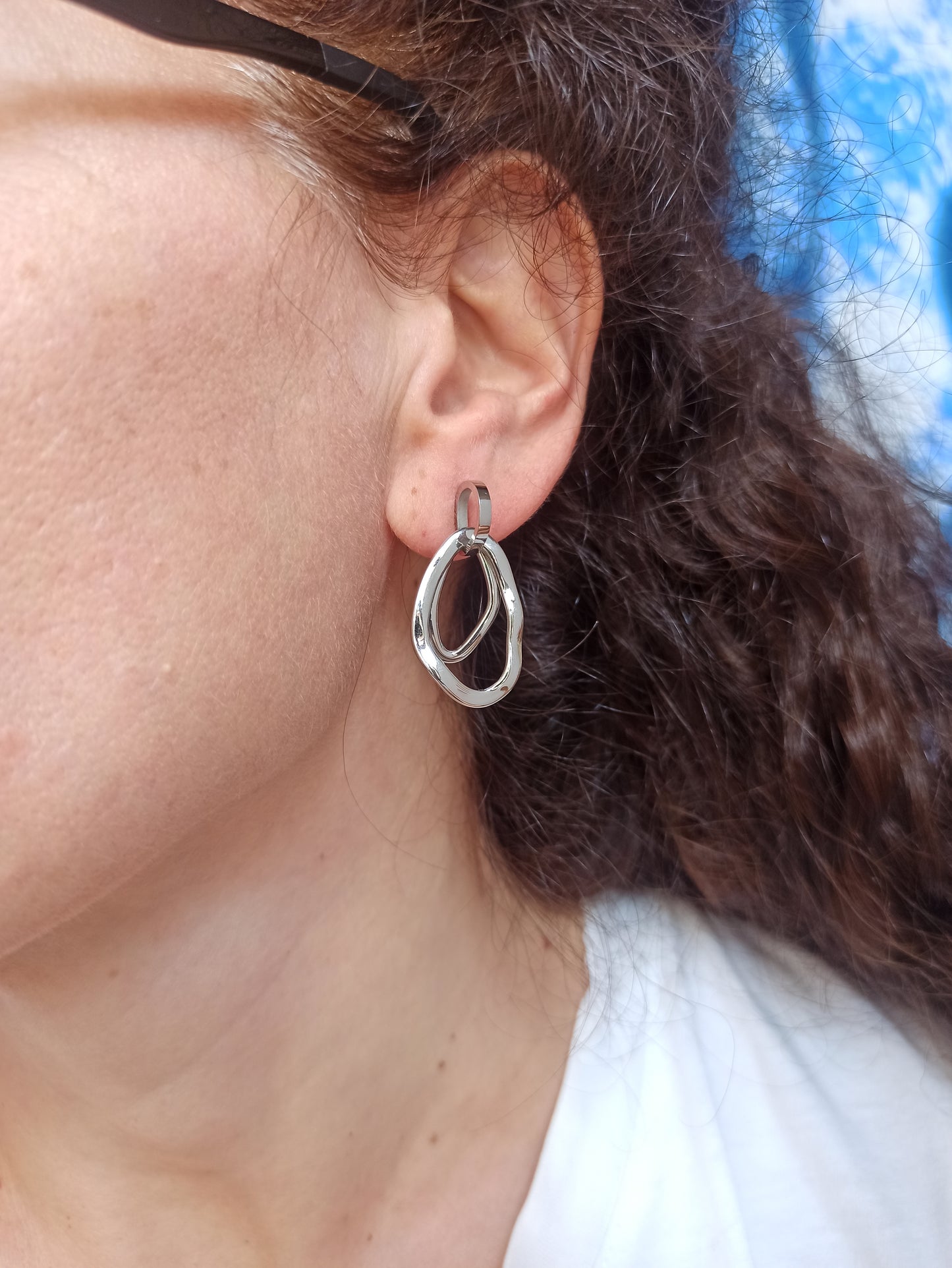 Steel earrings