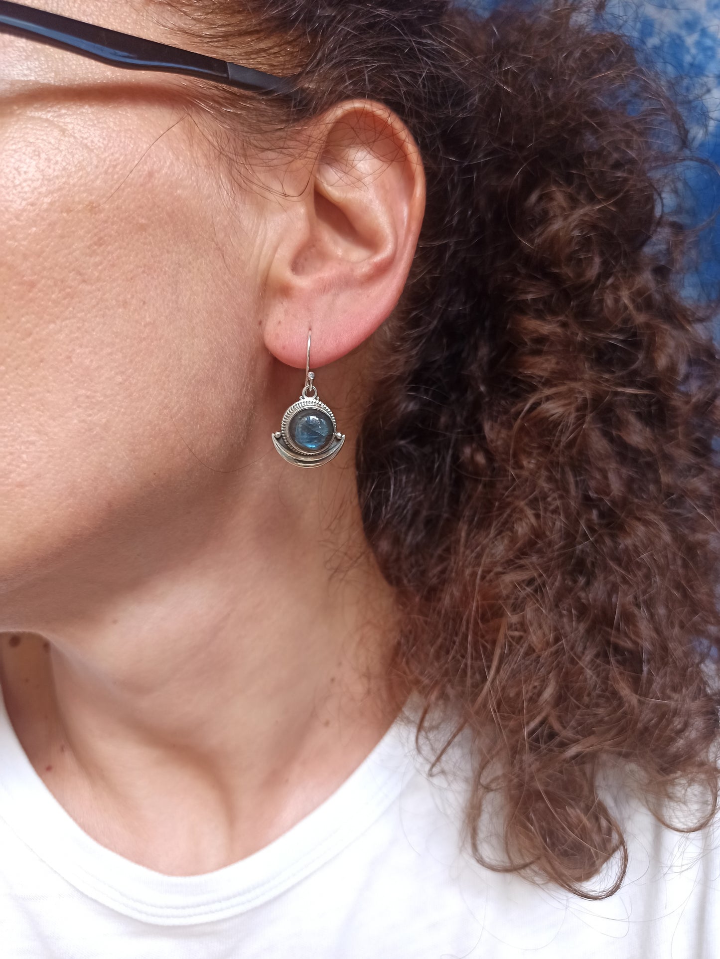 925 Silber Labradorit Ohrringe R20