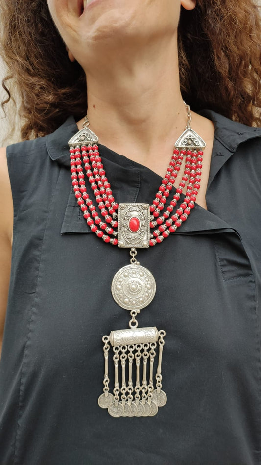 Collana statement rosso zama 1K