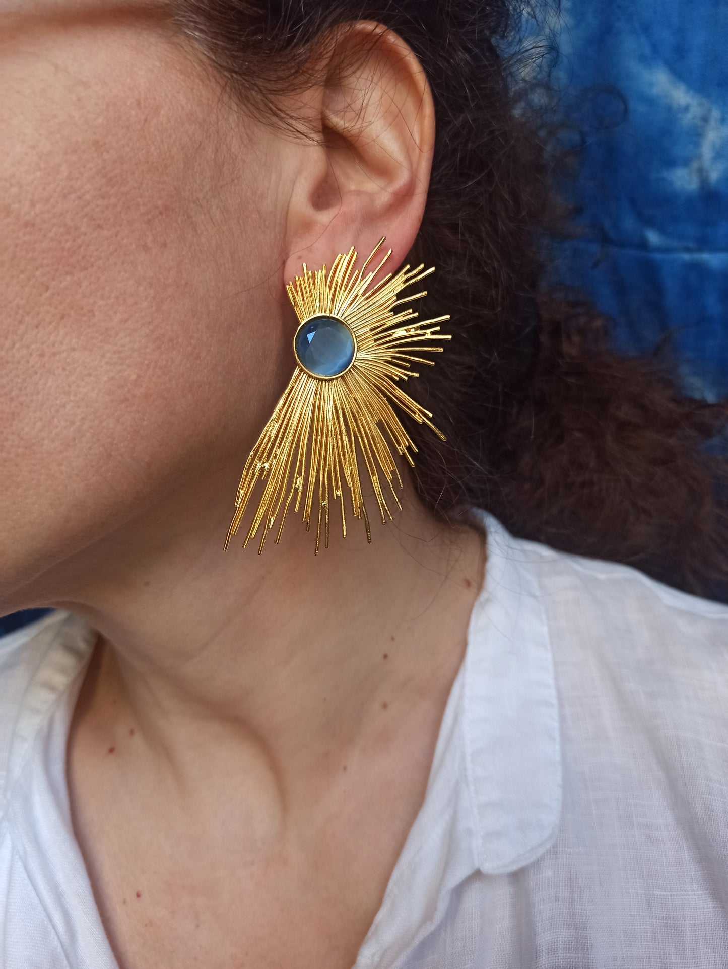 Sugar paper golden earrings