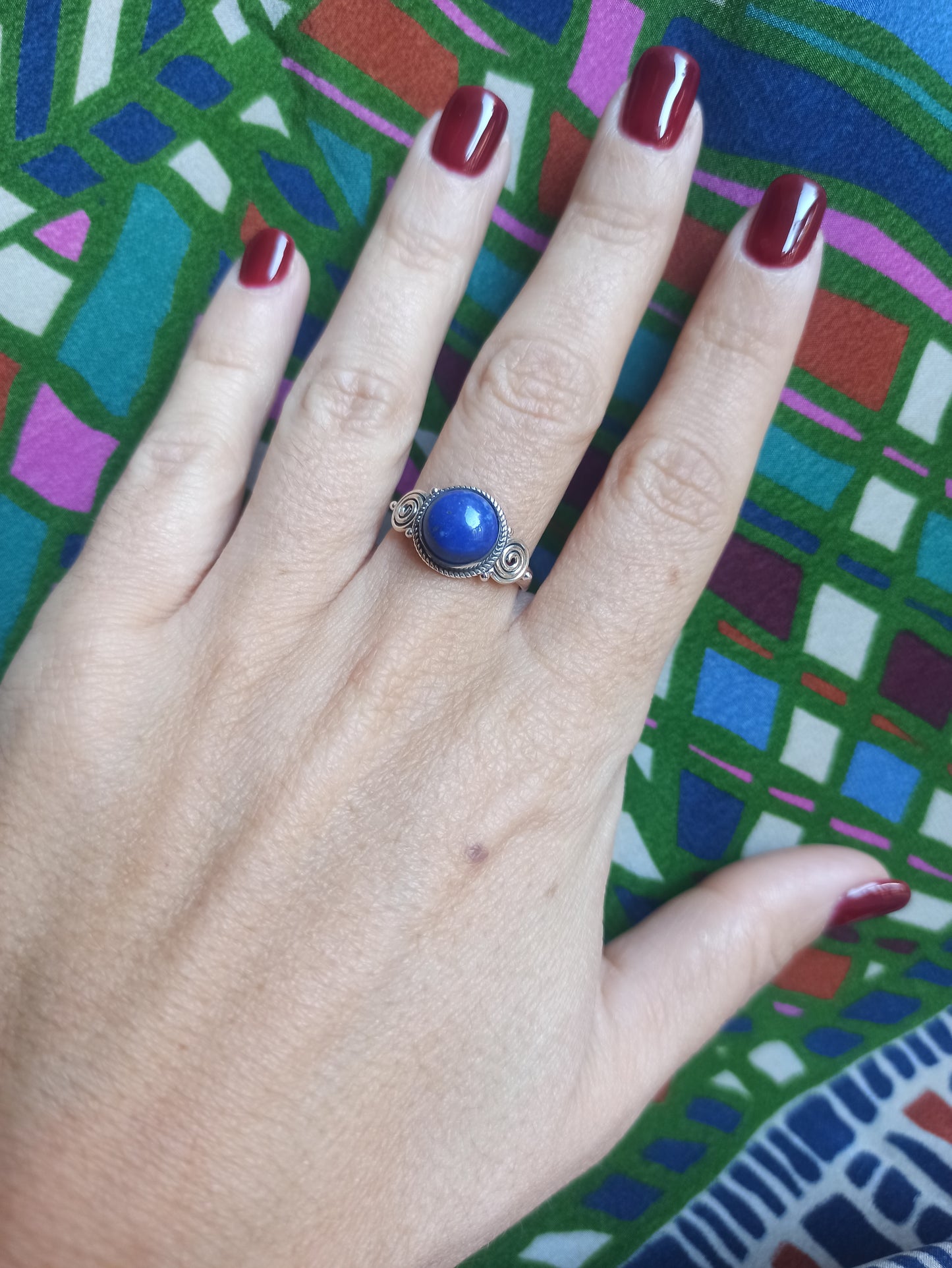 925 lapis lazuli k17 silver ring