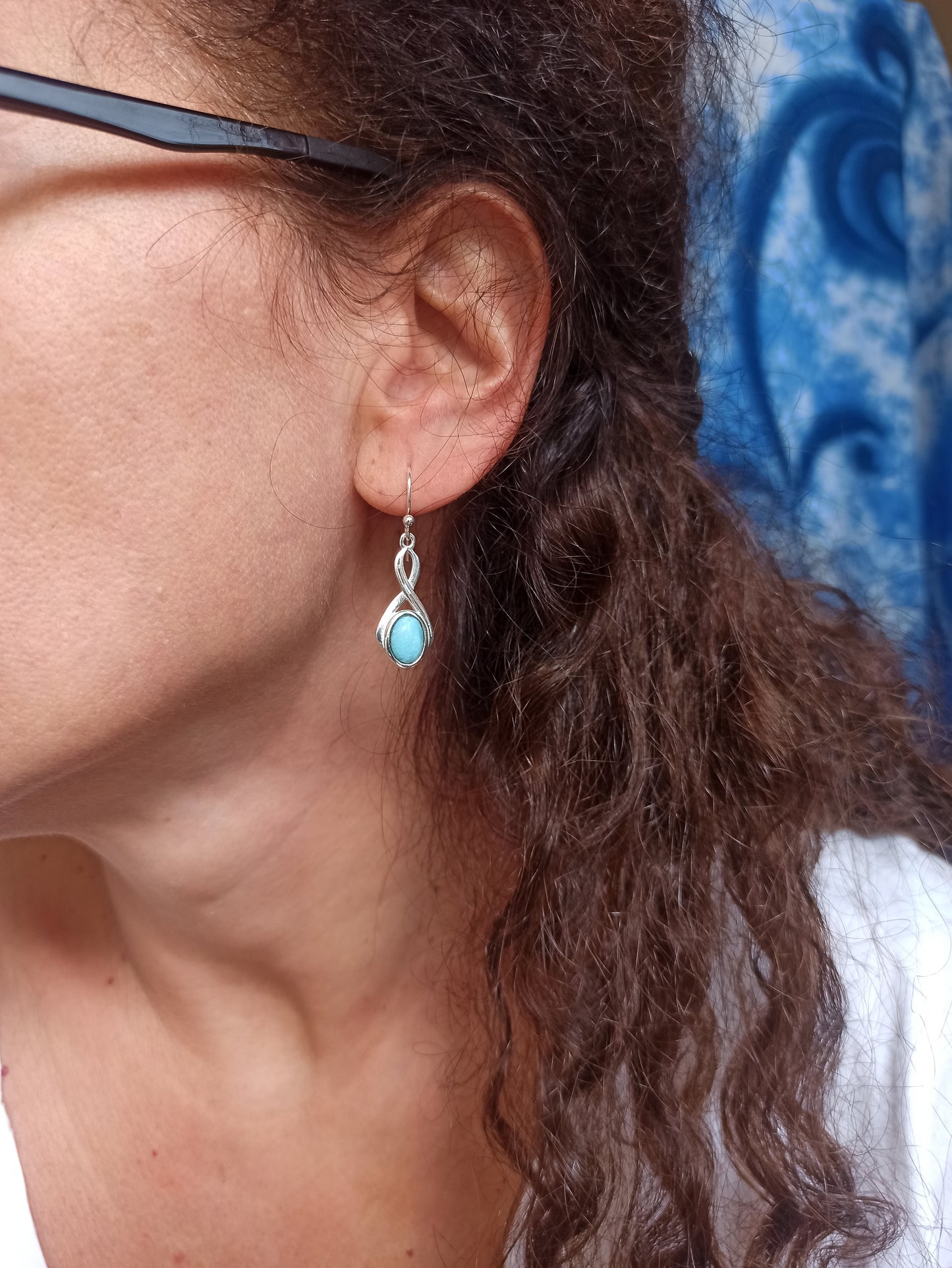 Orecchini argento 925 larimar