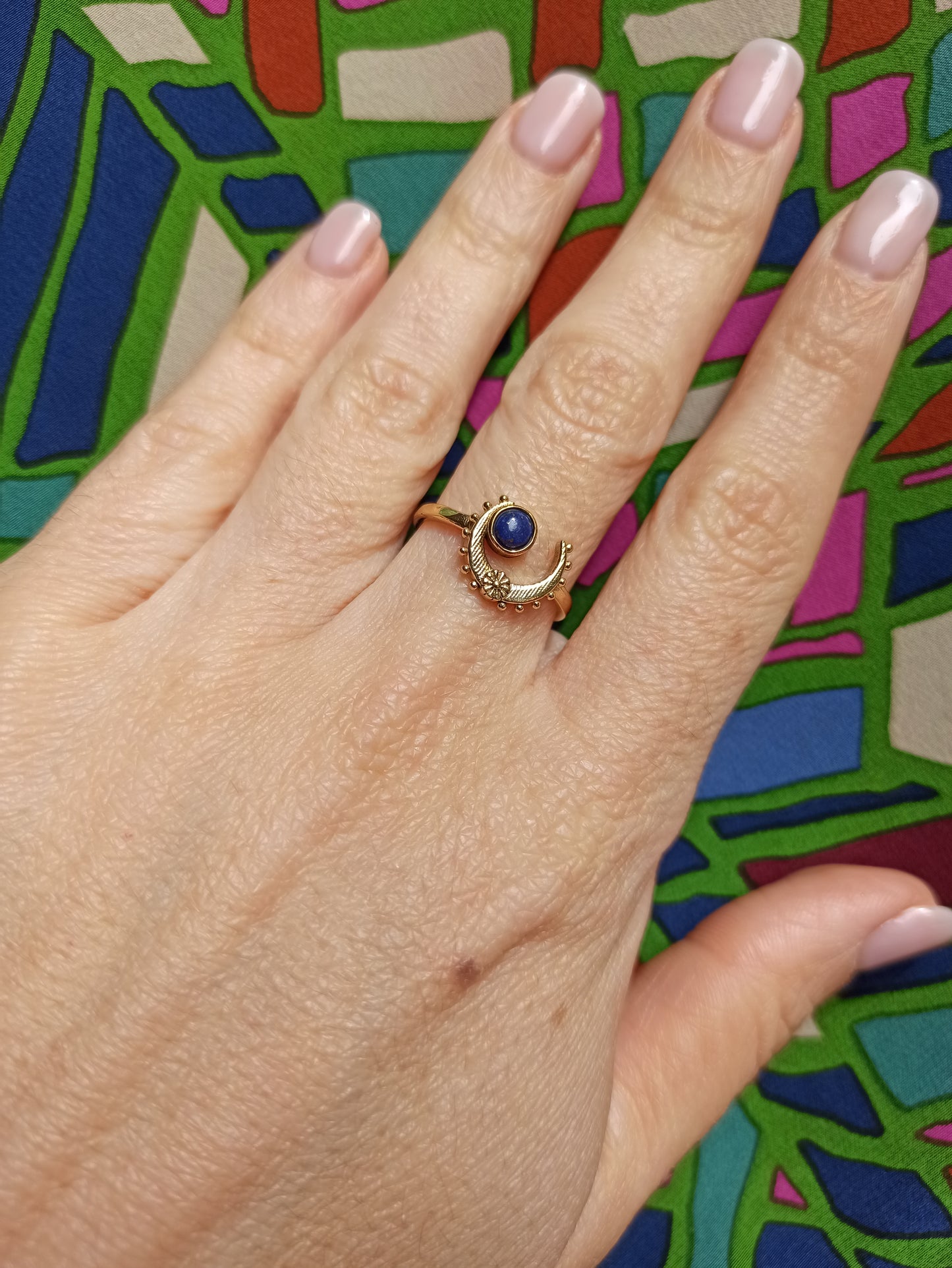 Anello boho dorato lapis