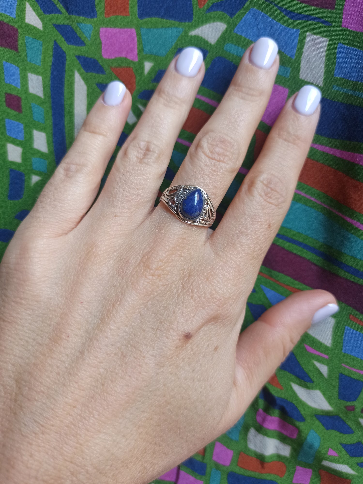 Anello goccia di Lapislazzuli e Argento 925 - Anelli Lapislazzuli - Gioielli Lapislazzuli Anello goccia di Lapislazzuli e Argento 925 - Anelli Lapislazzuli - Gioielli Lapislazzuli