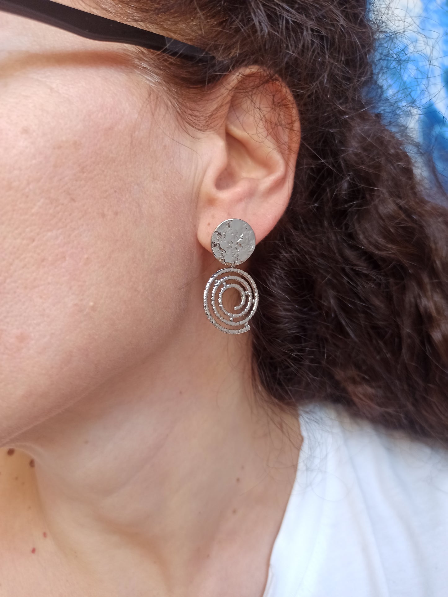 Steel earrings