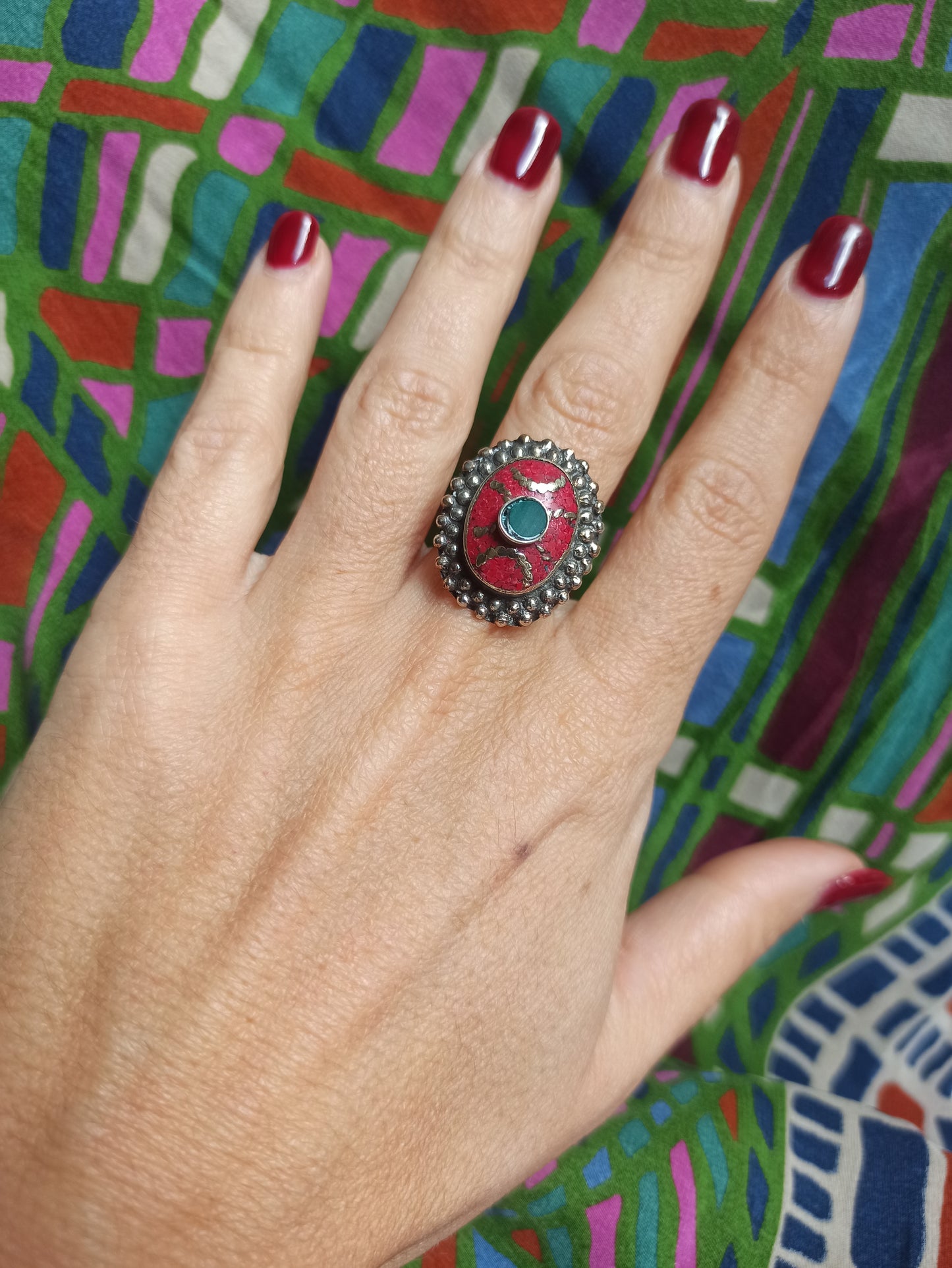 Nepalese mosaic ring