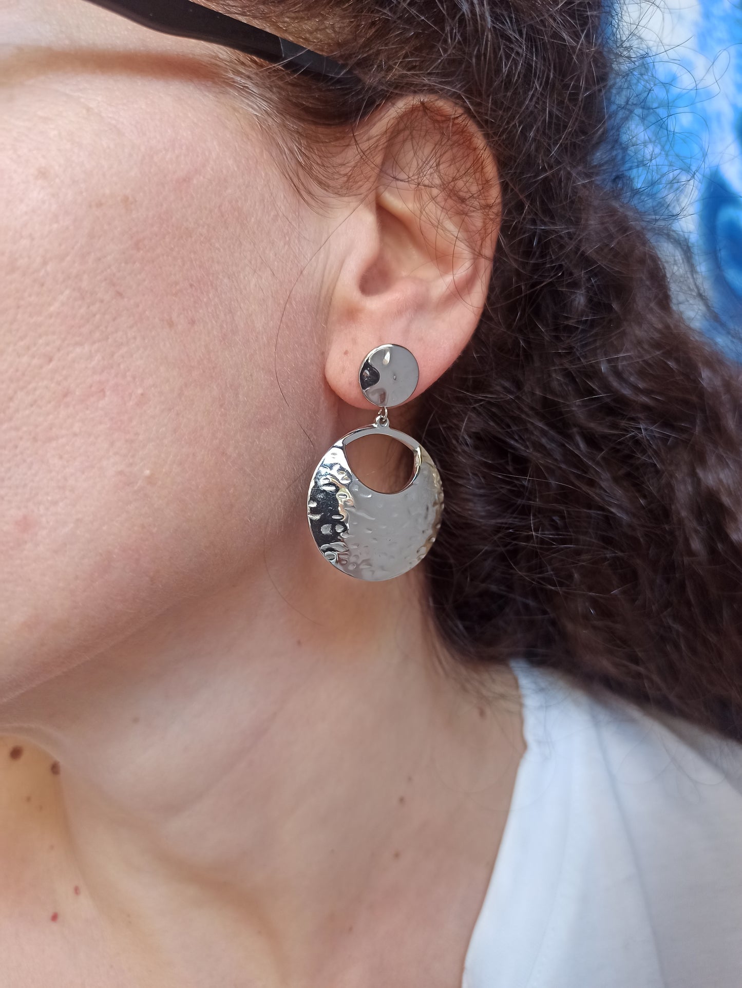 Steel earrings