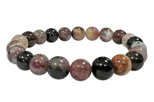 Stretch bracelet with hawk's eye stones