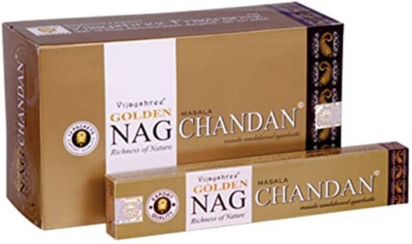 Räucheretui Golden Nag Chandan 15 Gramm