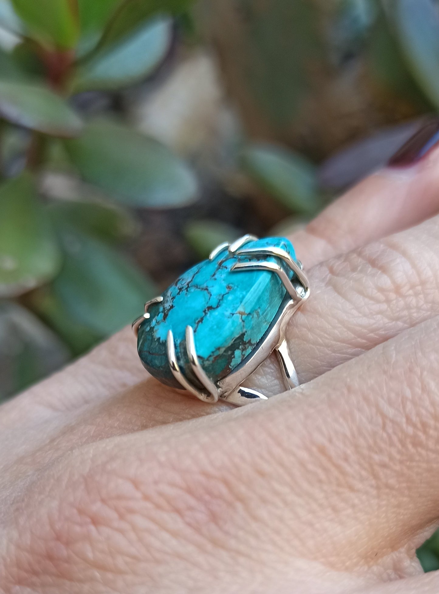 Turquoise drop ring