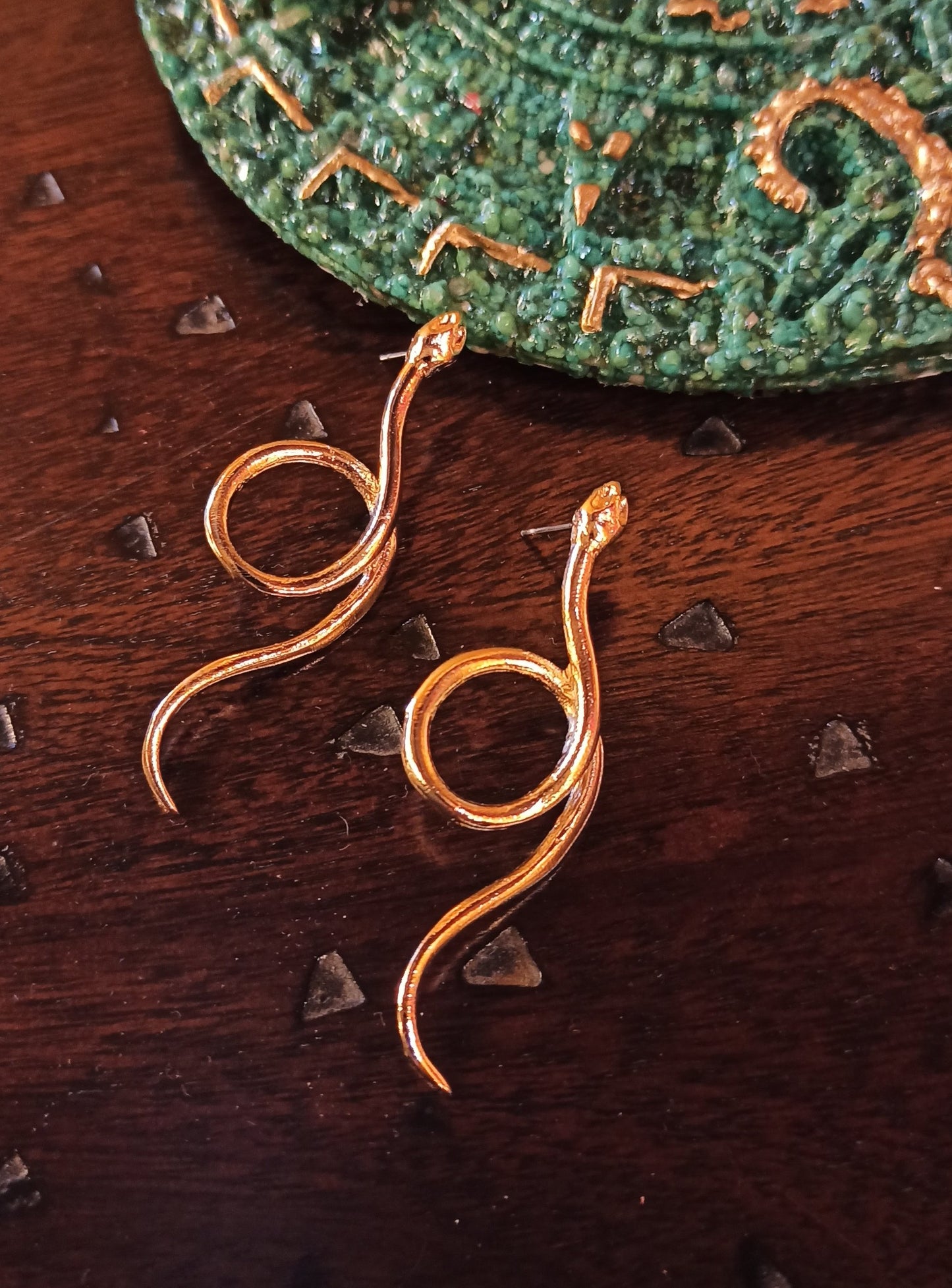 Snake hoop earrings