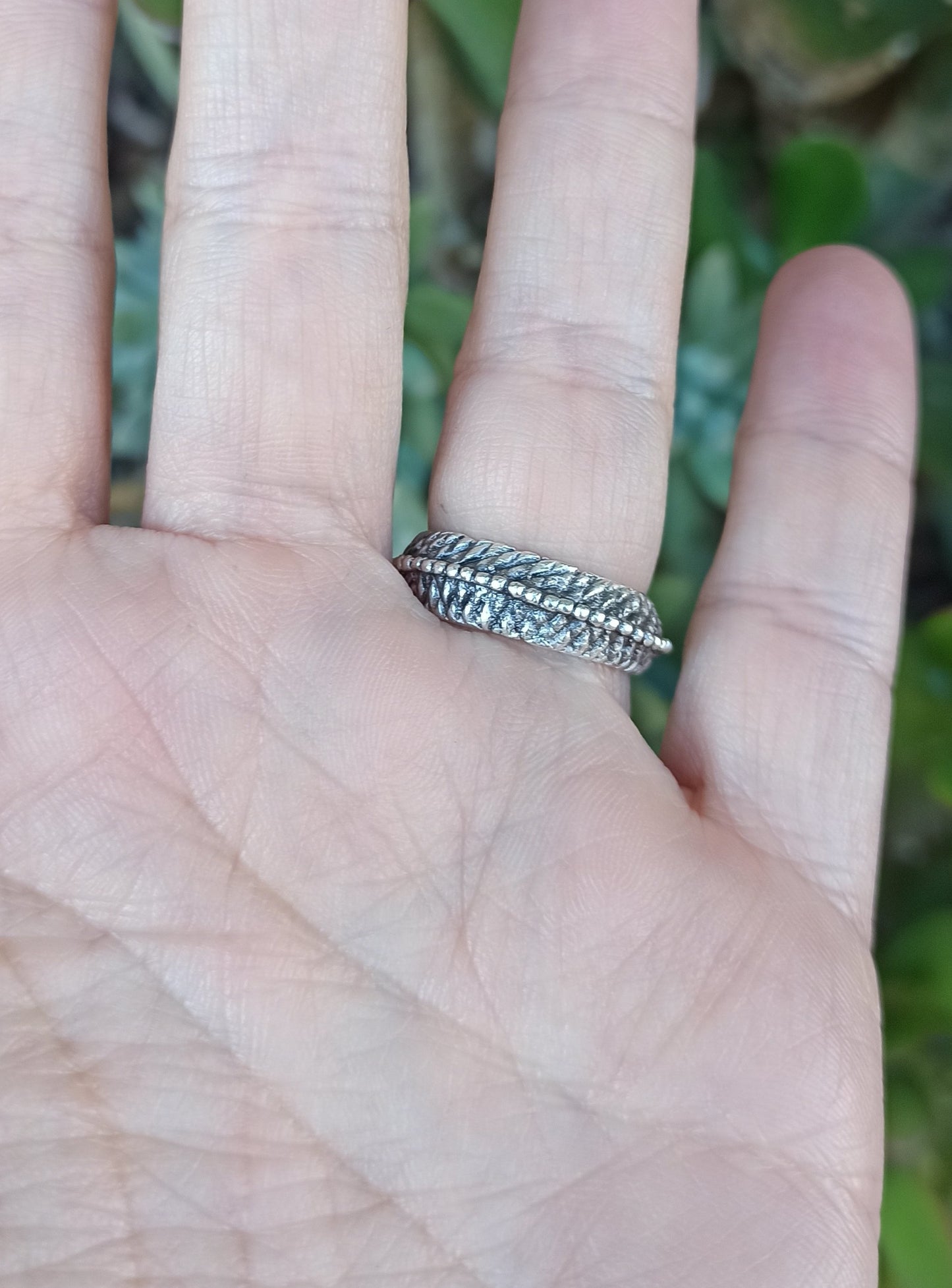 Small engraved snake ring