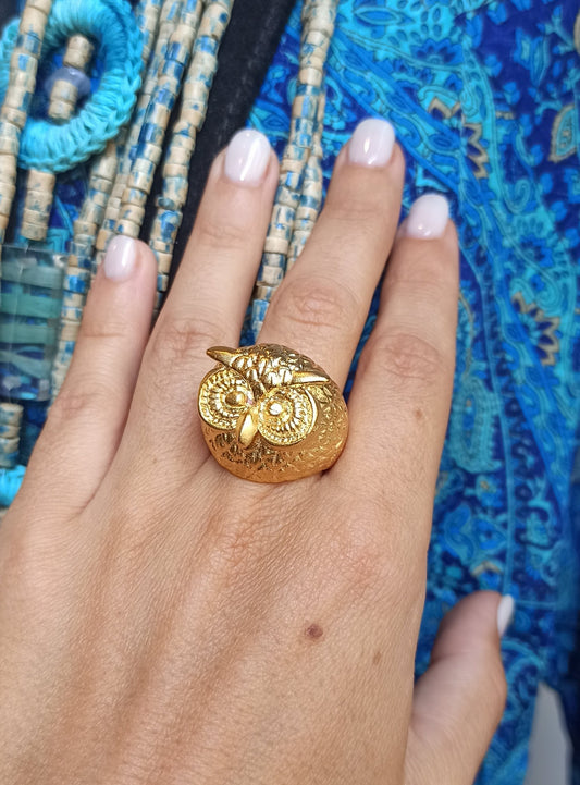 Owl golden ring