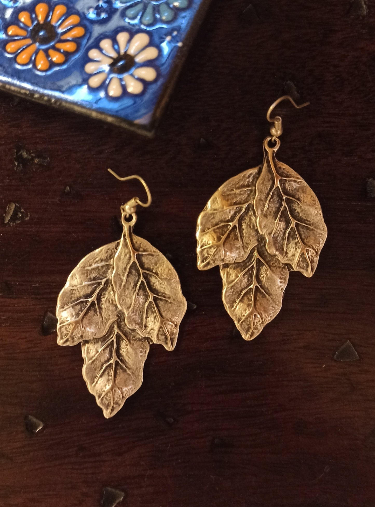 3 leaf earrings