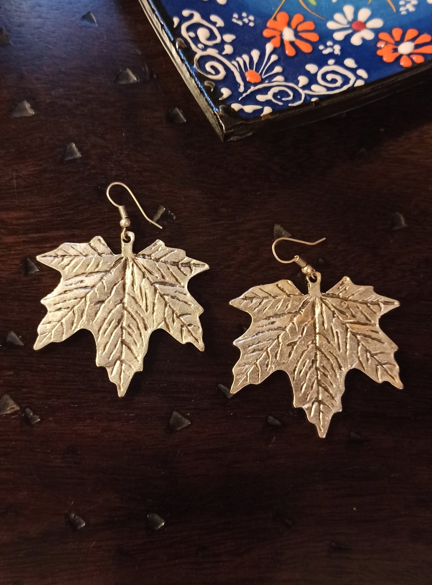 Maple leaf earrings