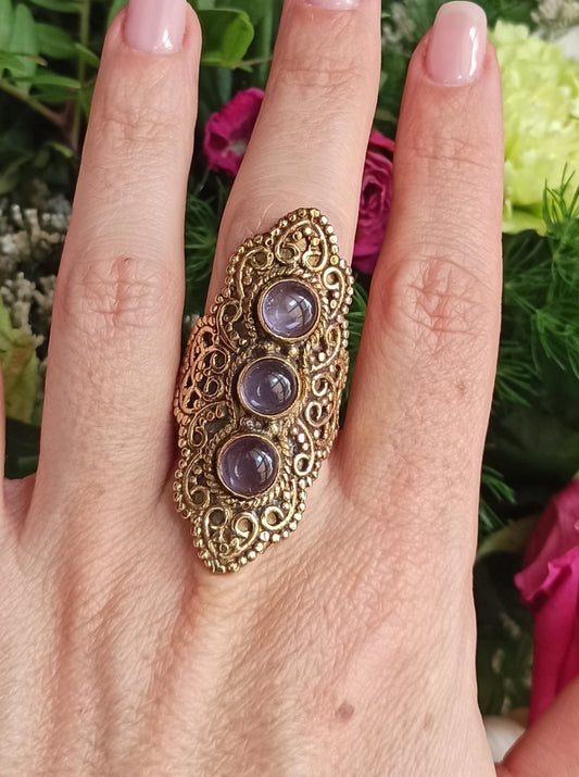 Boho-Bandring mit 3 Spitzenpunkten