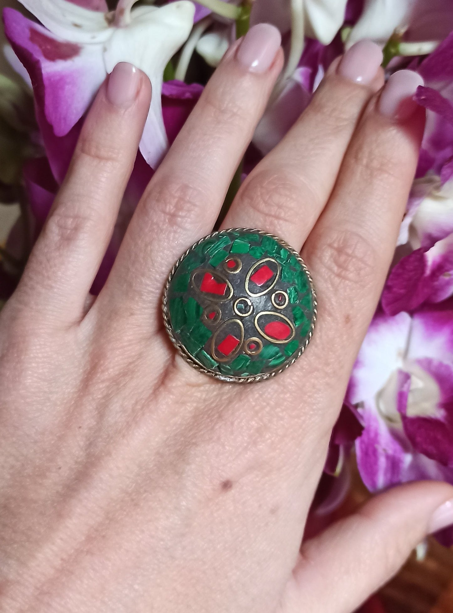 Nepalese mosaic ring