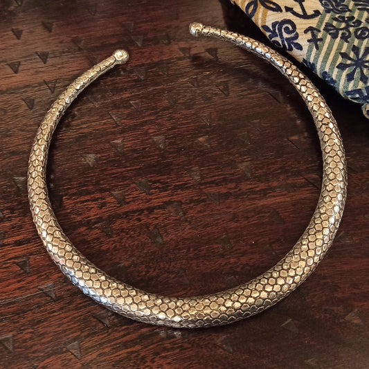 Silver snake collar