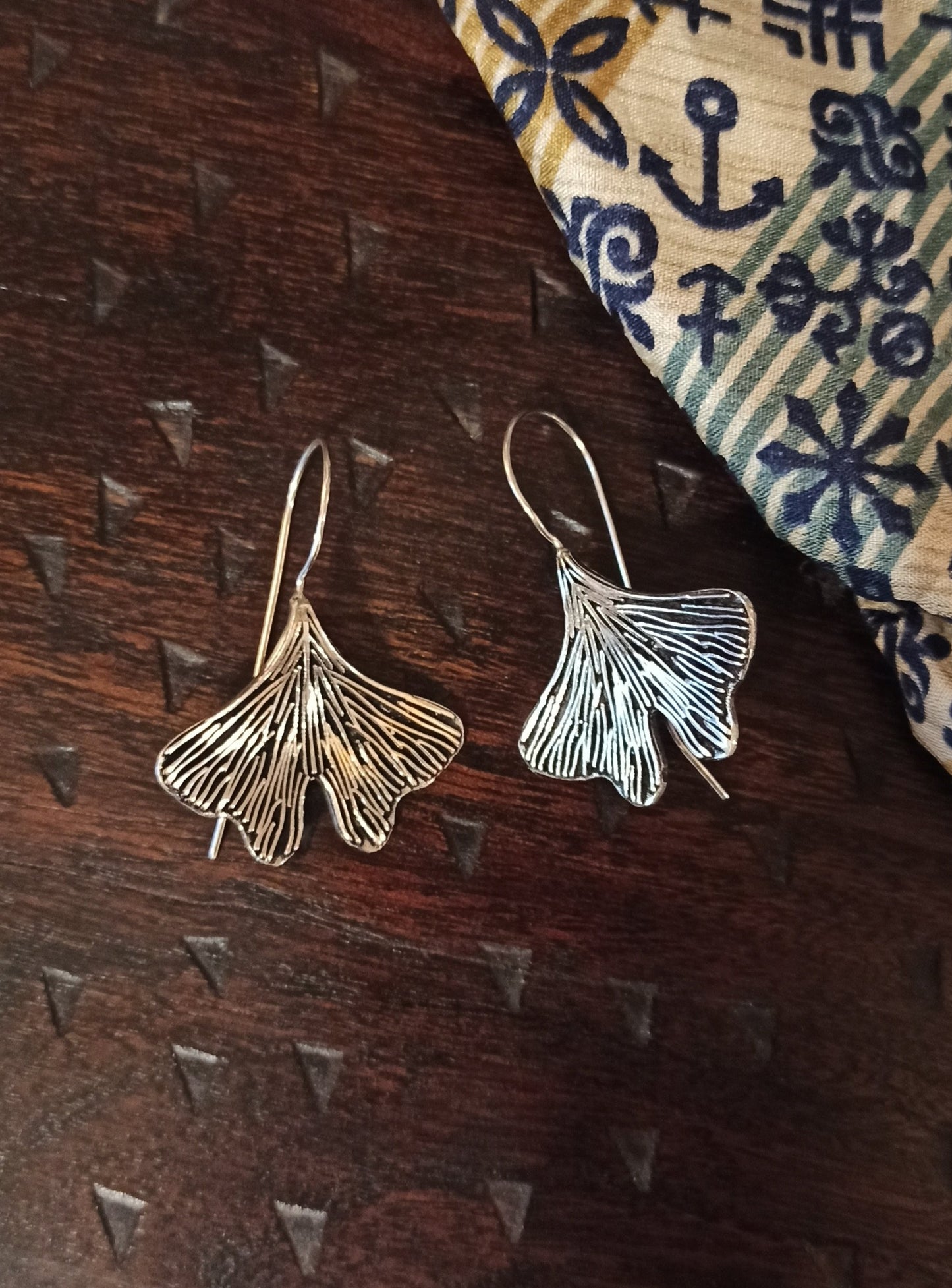 Ginkgo boho earrings