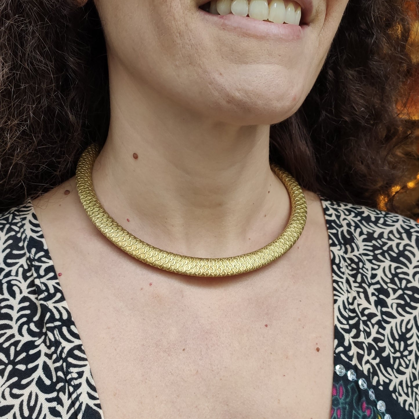 Golden snake collar