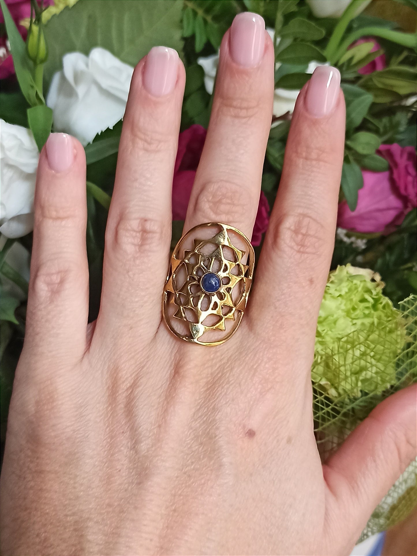 Boho mandala ring