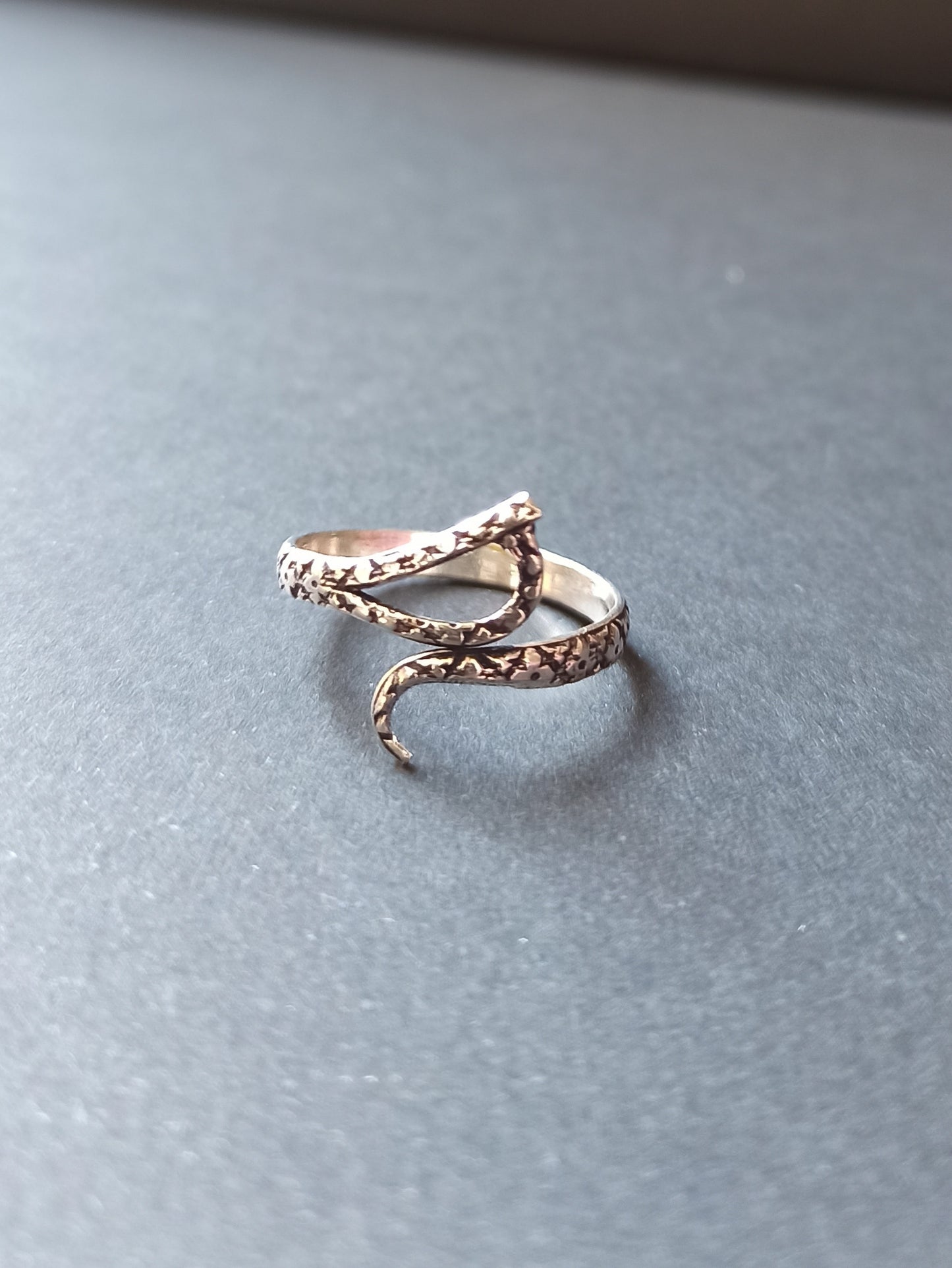 Thin silver boho ring