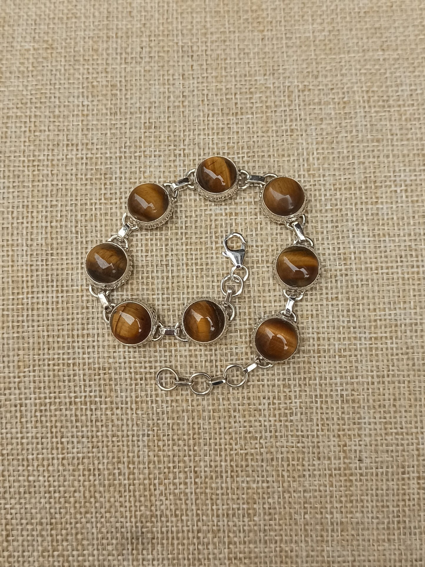 925 silver tiger eye bracelet