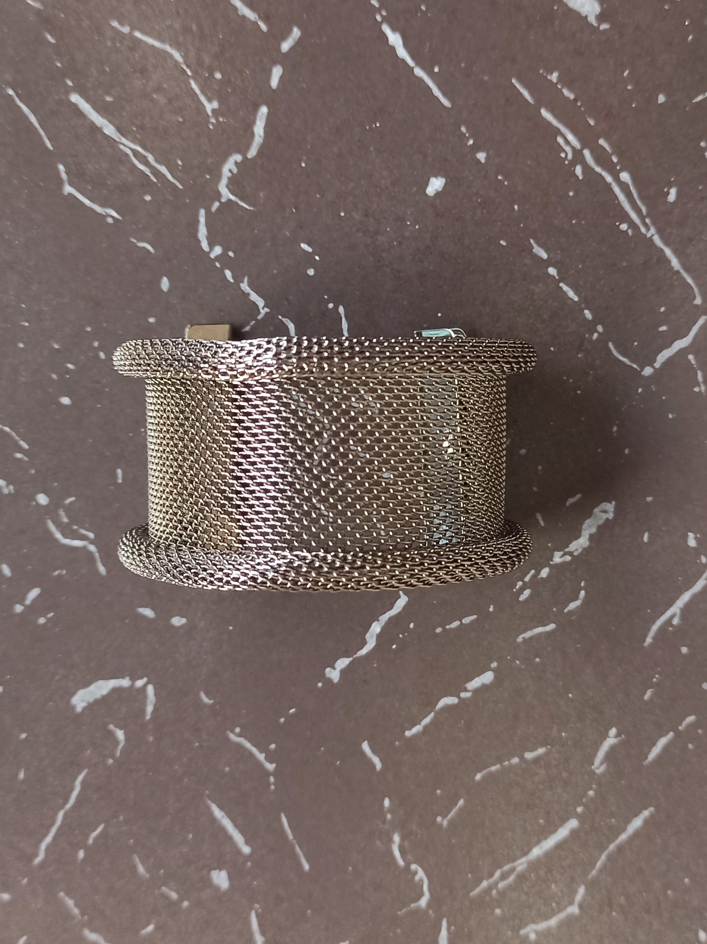 Gray mesh bangle bracelet