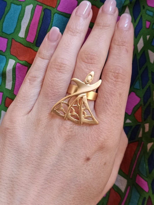 Golden ballerina ring