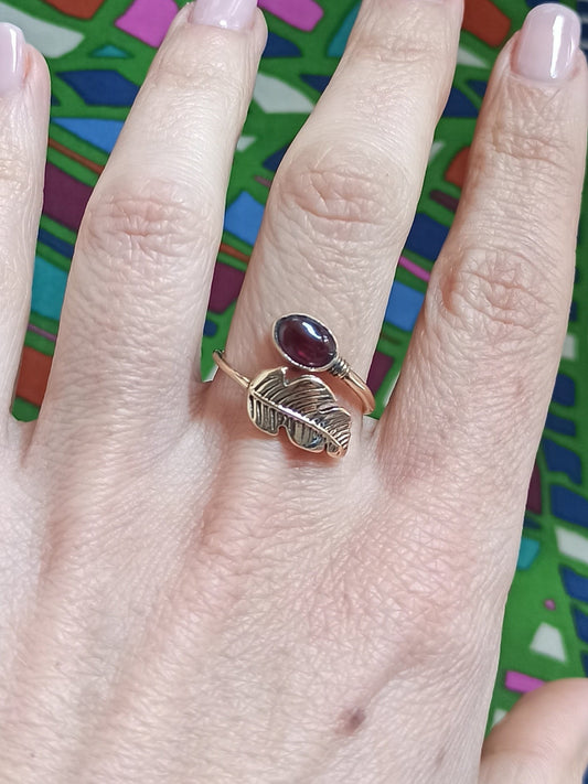 Goldener Blatt-Boho-Ring