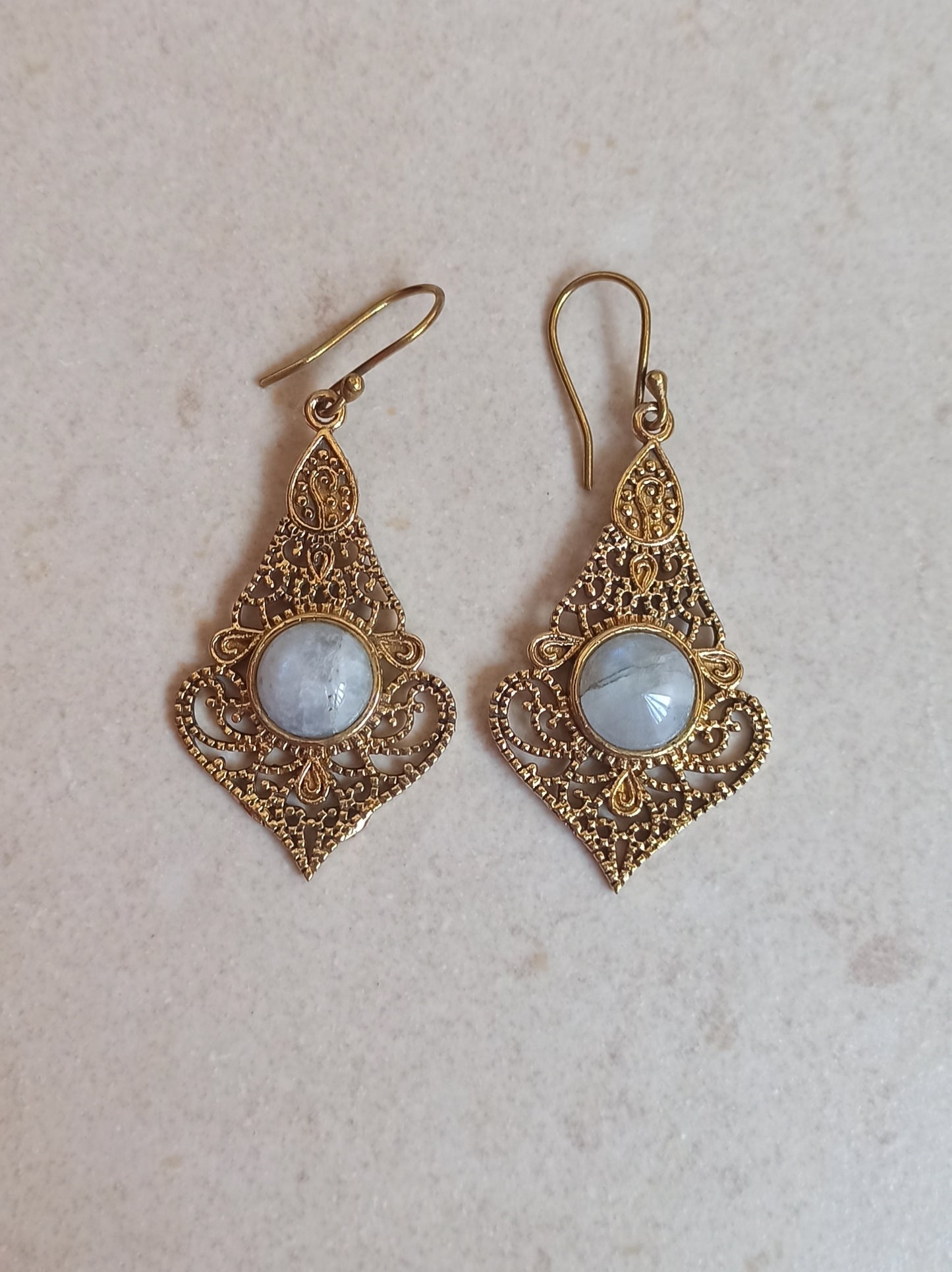 Hawa Mahal golden boho earrings