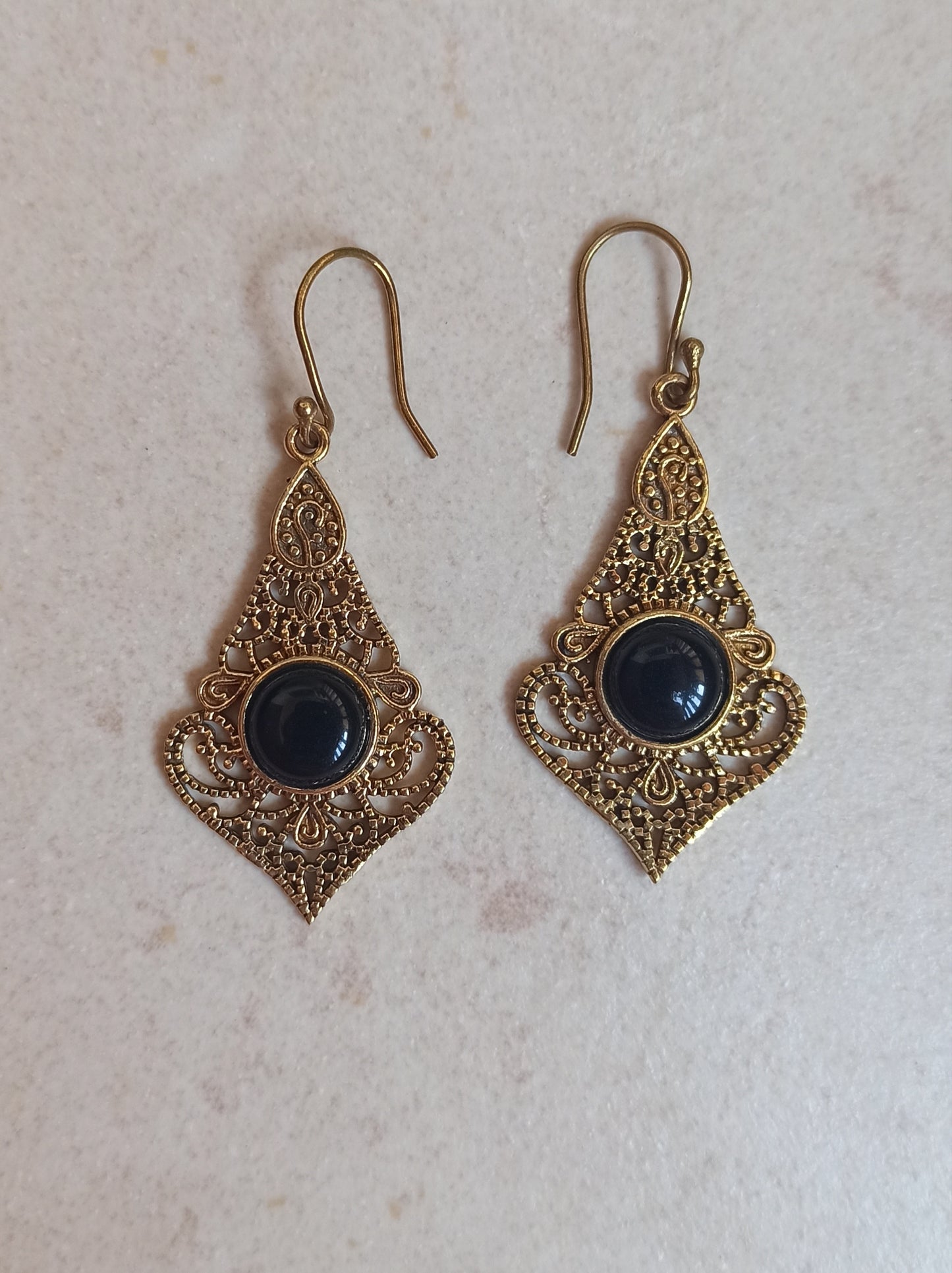 Hawa Mahal golden boho earrings